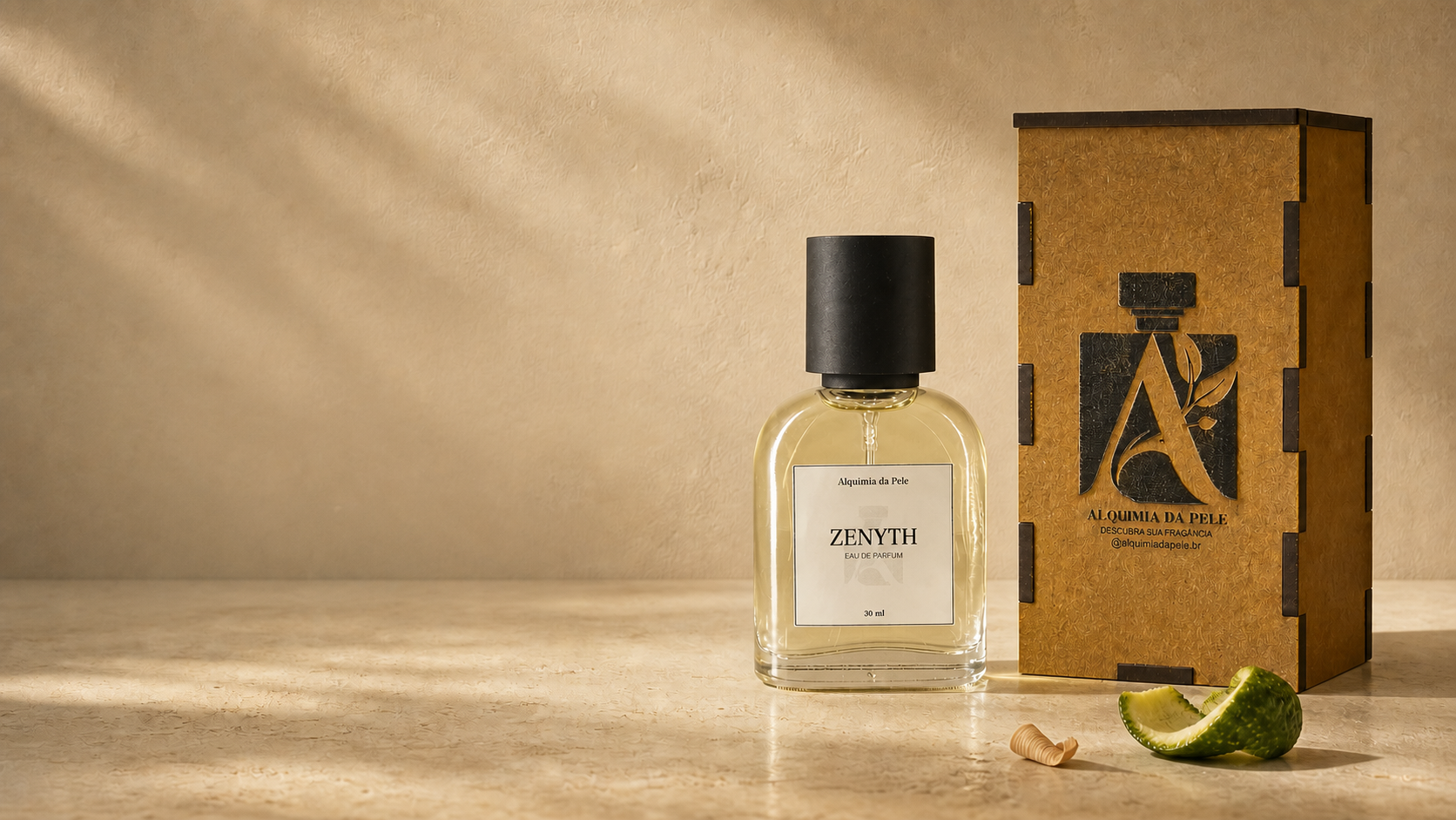 Frasco Zenyth e embalagem original Alquimia da Pele